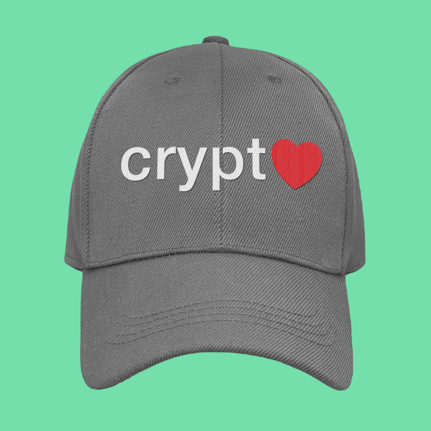 Crypto Love Embroidered Flexfit Hat