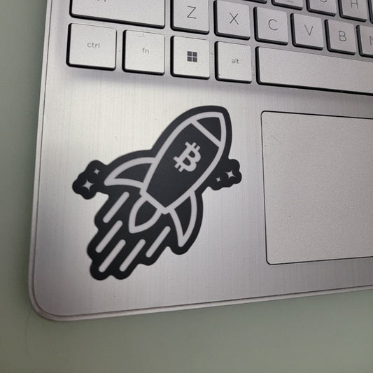 Bitcoin to the Moon Vinyl Sticker