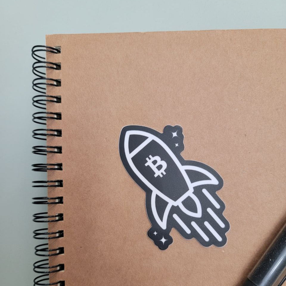 Bitcoin to the Moon Vinyl Sticker