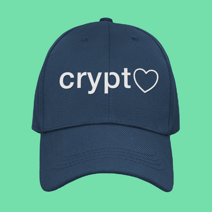 Crypto 🤍 Hollow Heart Embroidered Flexfit Hat